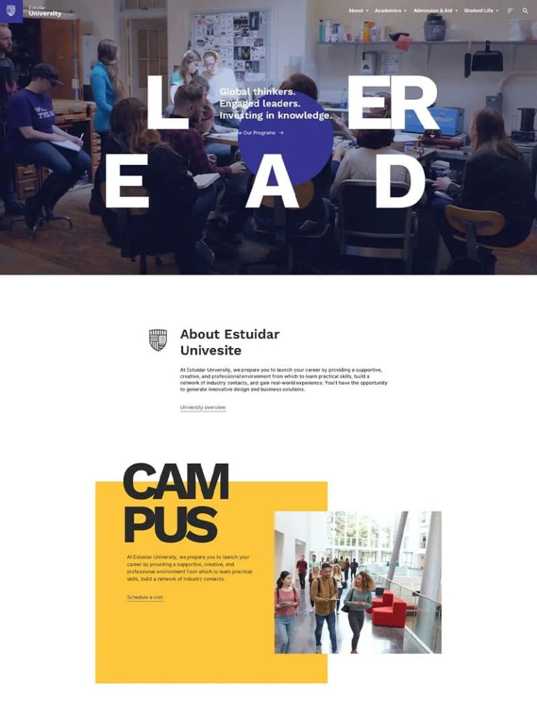 Estudiar Üniversite ve Okul WordPress Teması