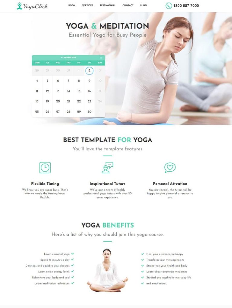 Mediclick Yoga WordPress Teması