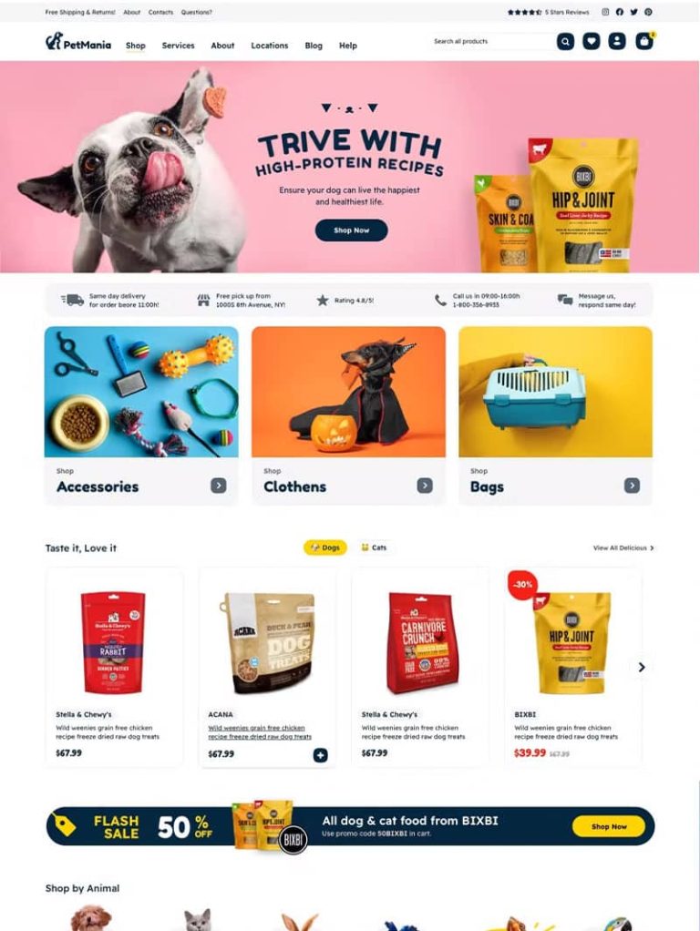 PetMania Pet Shop WordPress Teması