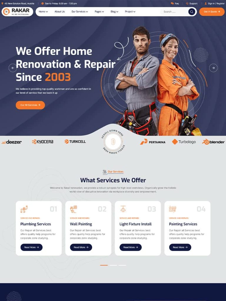 Rakar Teknik Servis WordPress Teması