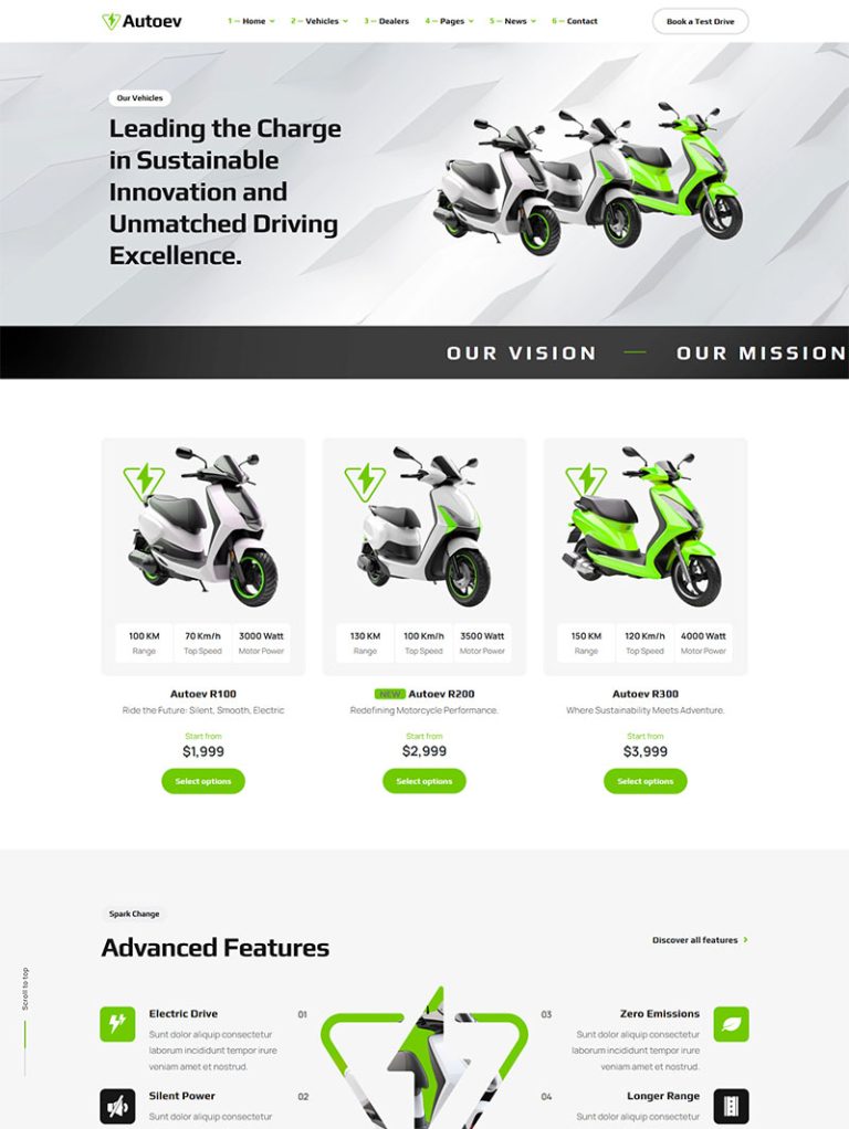 Autoev Elektrikli Araç Şarj WordPress Teması