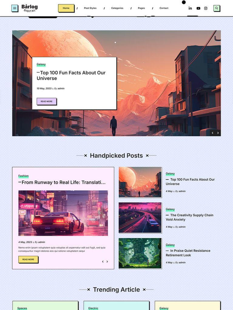 Barlog Blog ve Dergi WordPress Teması
