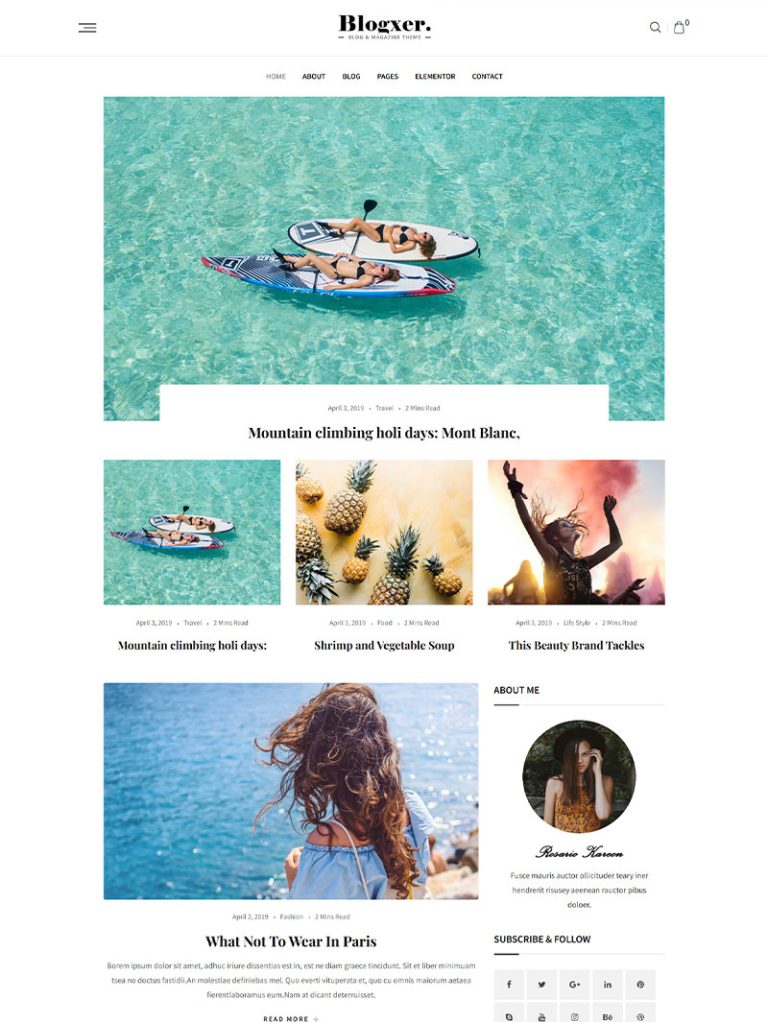 Bloxer Blog ve Dergi WordPress Teması