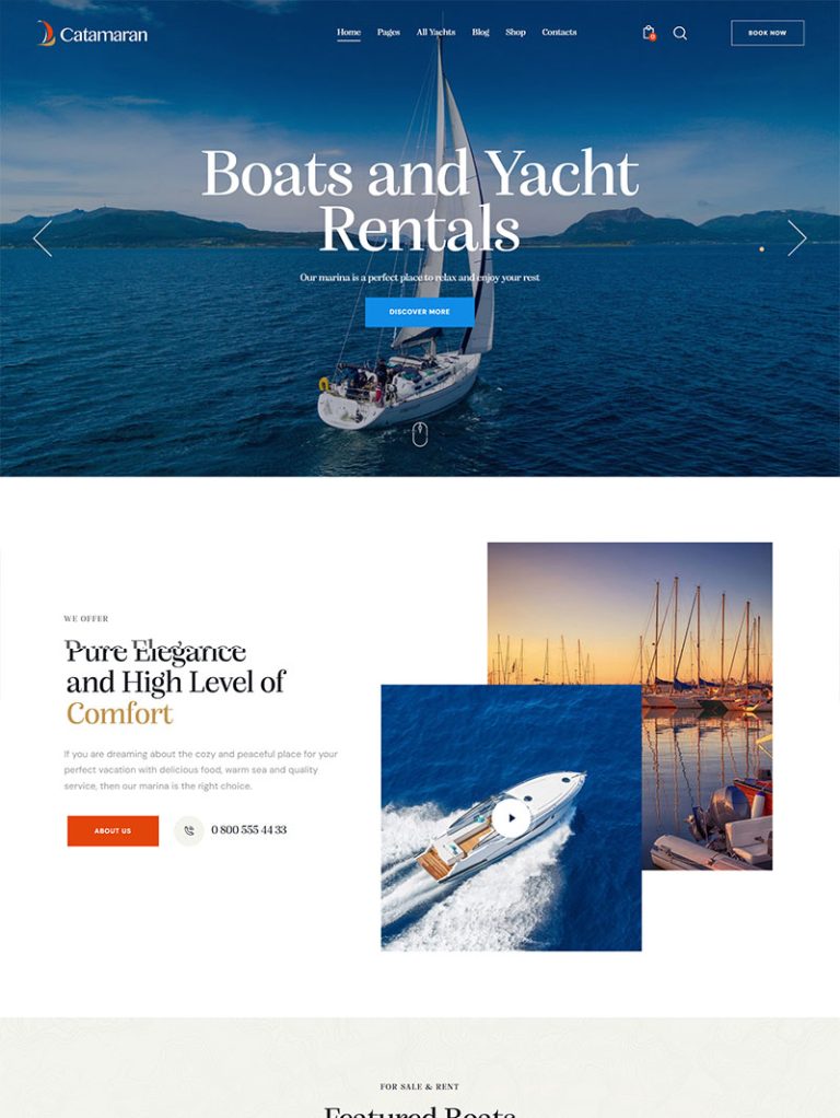 Catamaran Yat Kiralama WordPress Teması