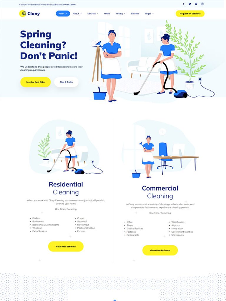 Clany Temizlik Şirketi WordPress Teması