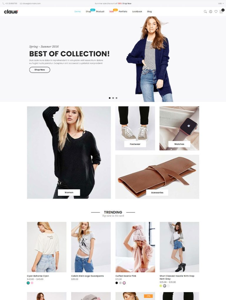 Claue Moda E-Ticaret WordPress Teması