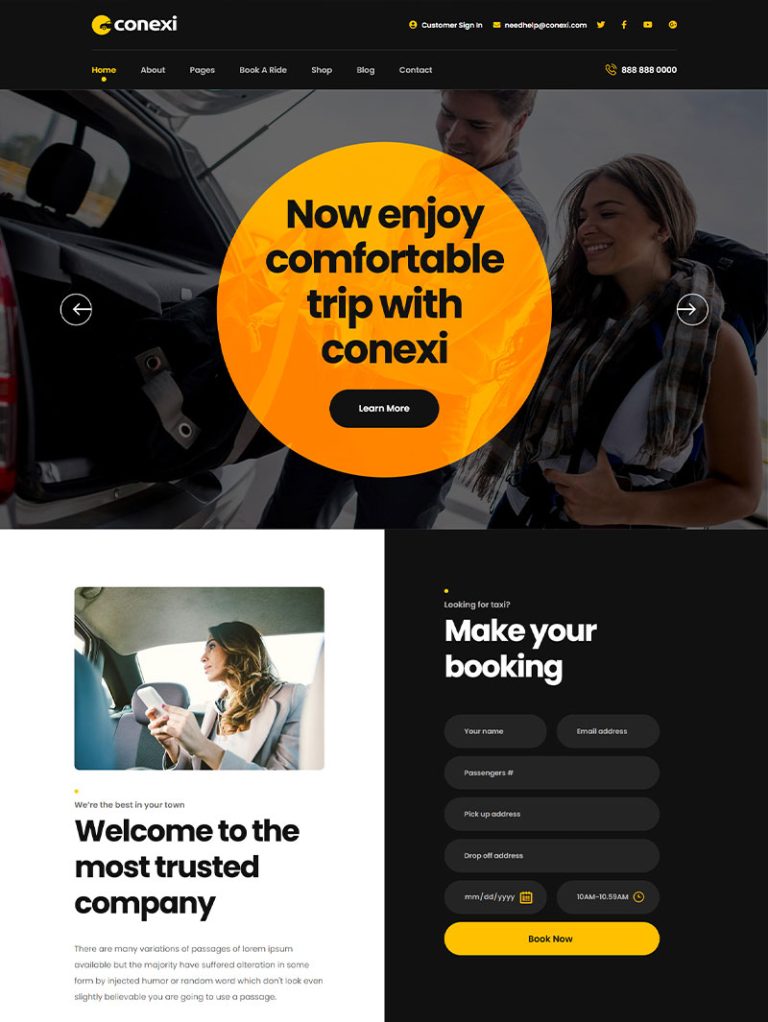 Conexi Taksi WordPress Teması