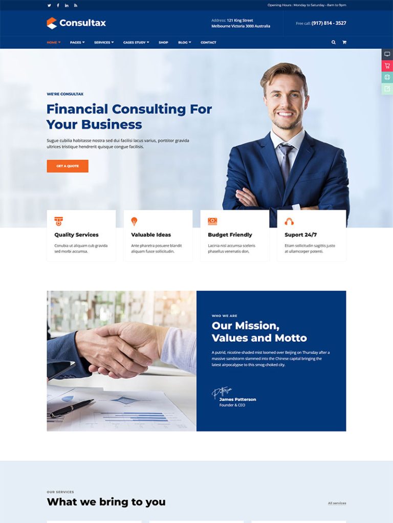 Consultax Finans Danışmanlık WordPress Teması