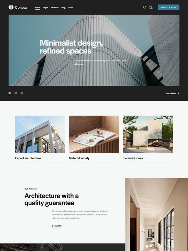 Convex Mimarlık WordPress Teması