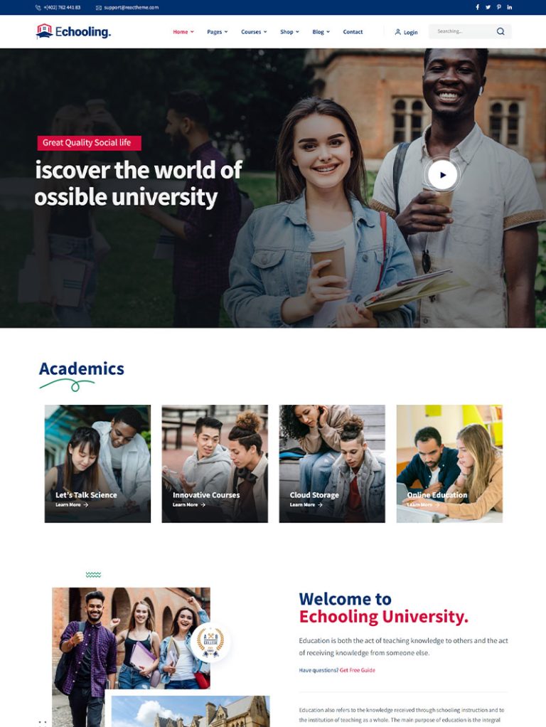 Echooling Eğitim WordPress Teması
