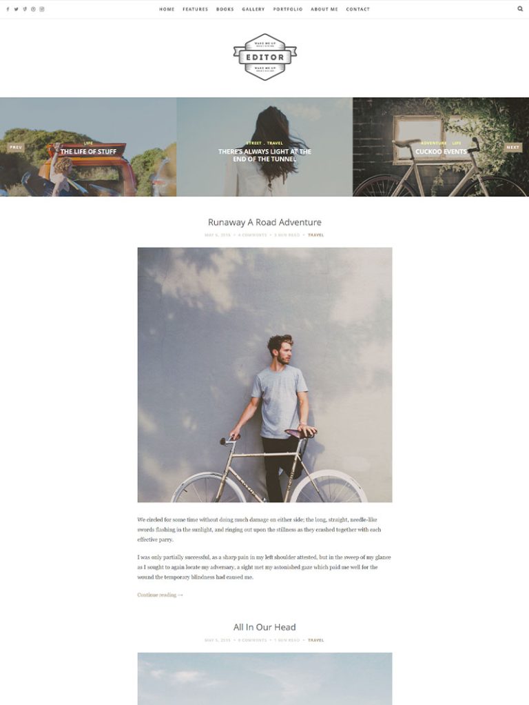 Editor Blog WordPress Teması