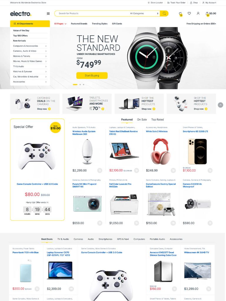 Electro Elektronik Mağazası WordPress Teması