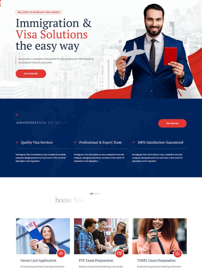 Immigway Vize ve Göçmenlik Danışmanlığı WordPress Teması