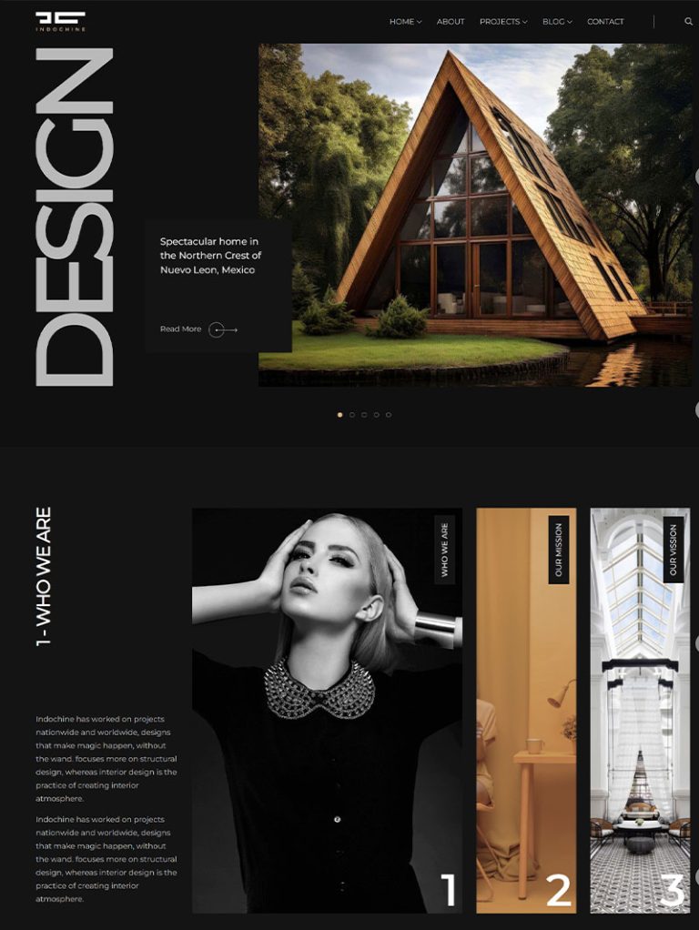 Indochine Mimarlık ve İç Mimarlık WordPress Teması
