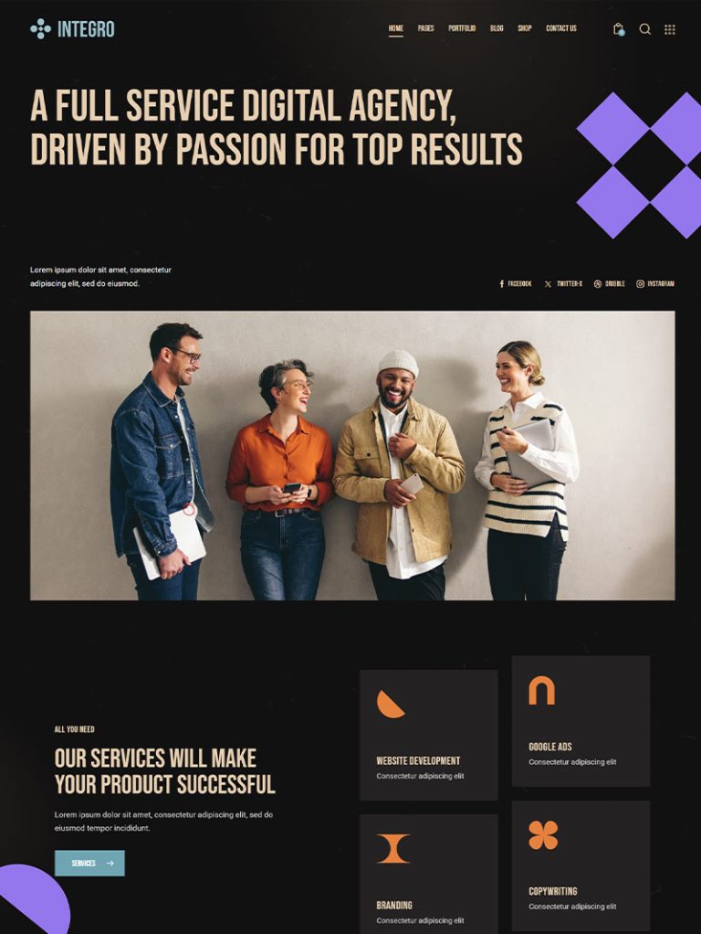 Integro Web Stüdyosu WordPress Teması