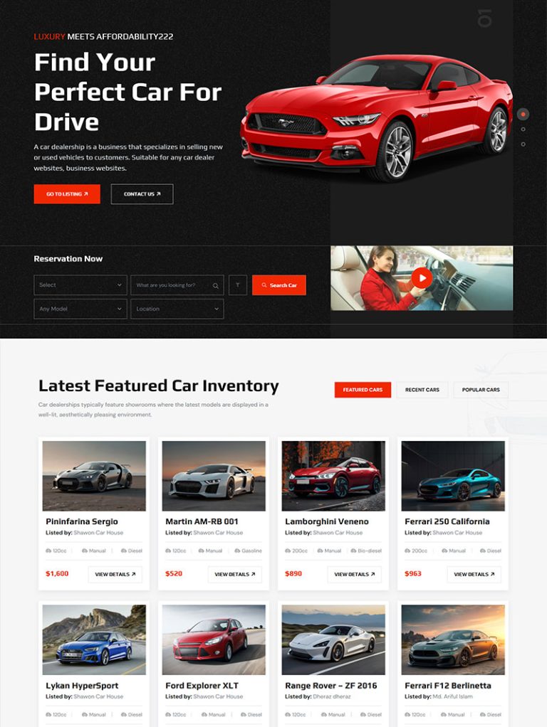 Kars Oto Galeri WordPress Teması