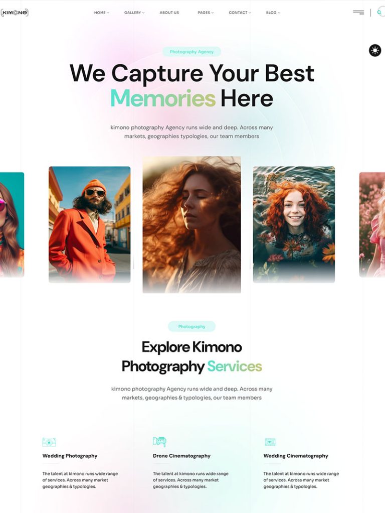 Kimono Fotoğrafçılık WordPress Teması