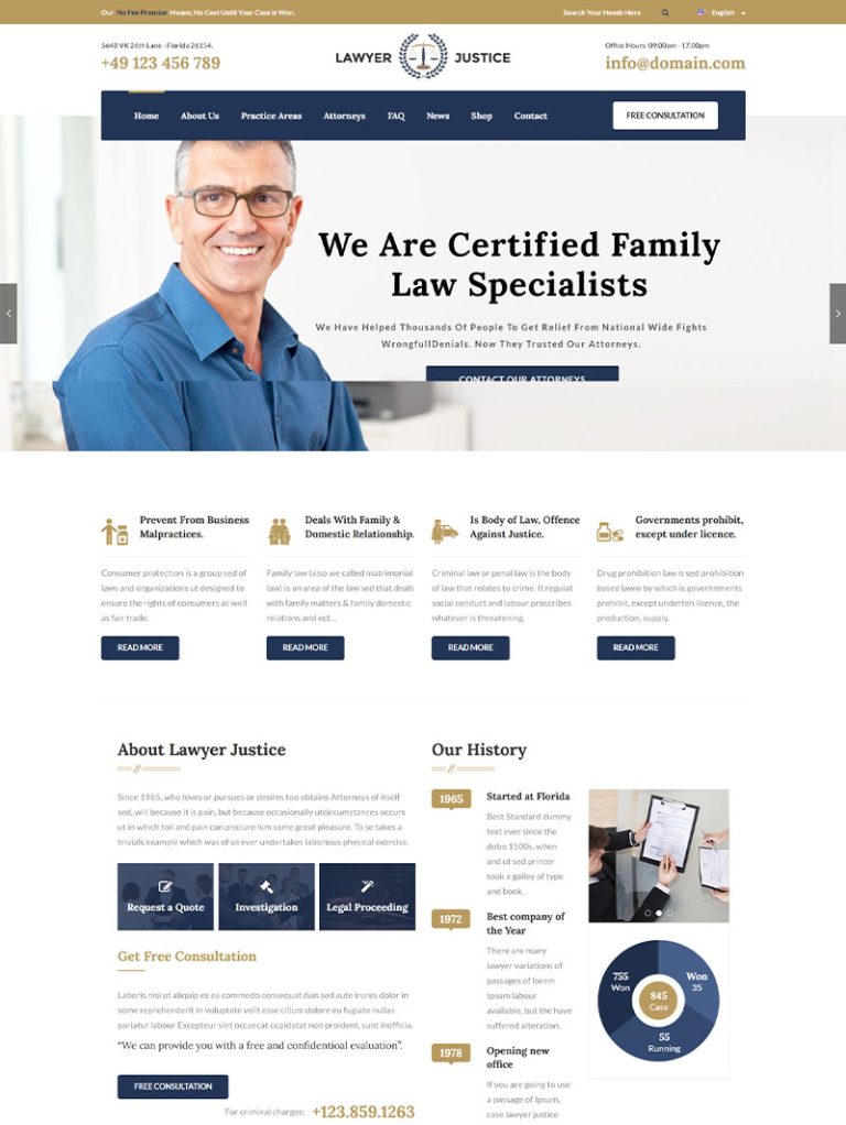 Lawyer & Justice Hukuk Bürosu WordPress Teması