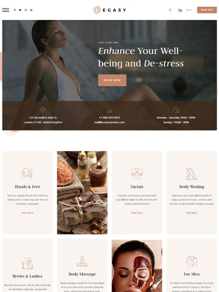 Legasy Güzellik ve Spa WordPress Teması
