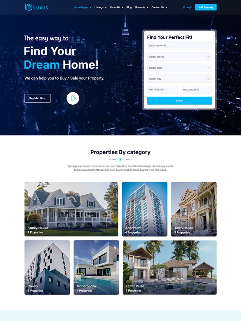 Luxus Emlak WordPress Teması