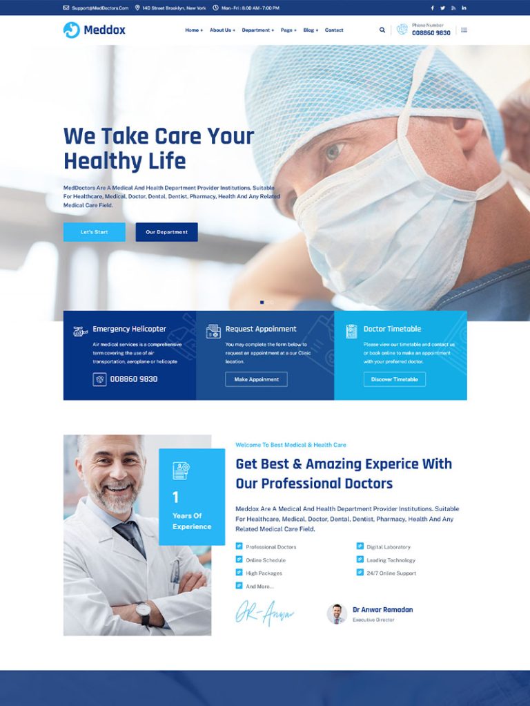 Meddox Sağlık Hizmetleri WordPress Teması