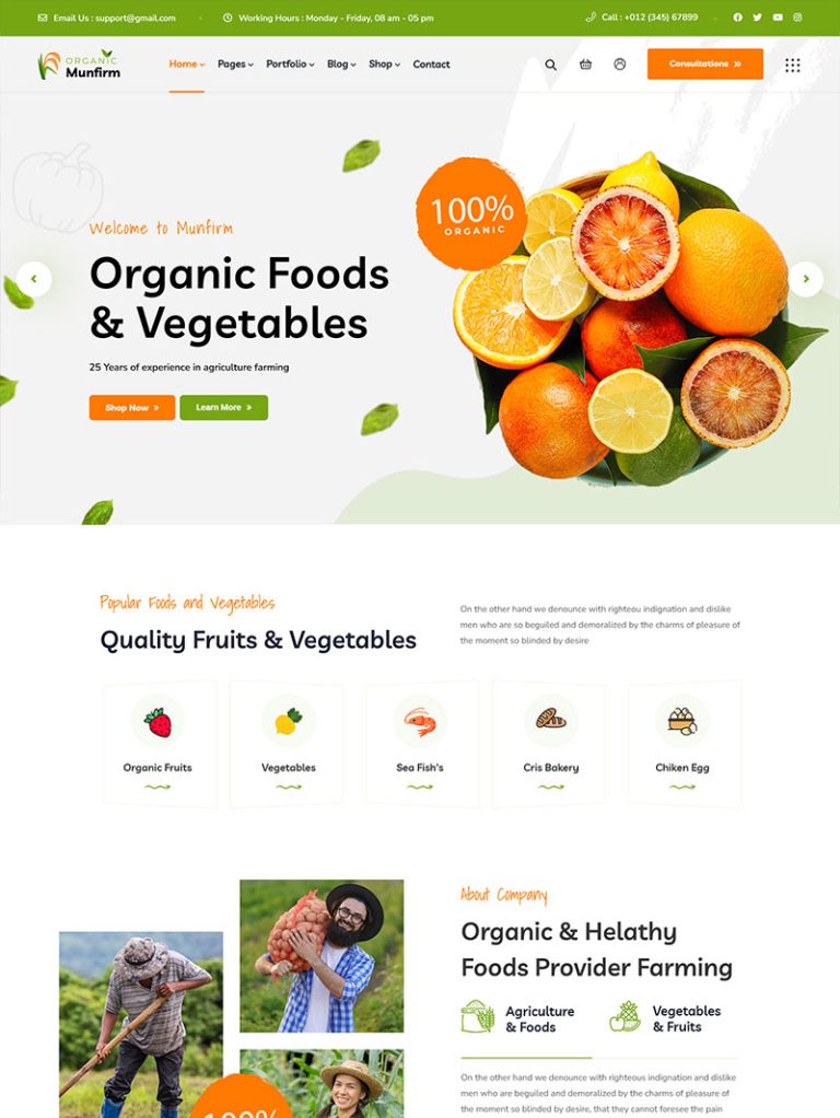 Munfirm Organik Market WordPress Teması