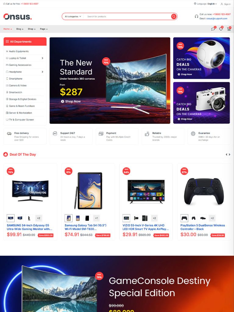 Onsus Elektronik Mağaza WordPress Teması
