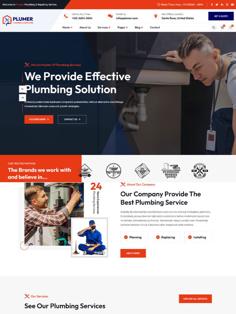 Plumer Tesisatçı WordPress Teması