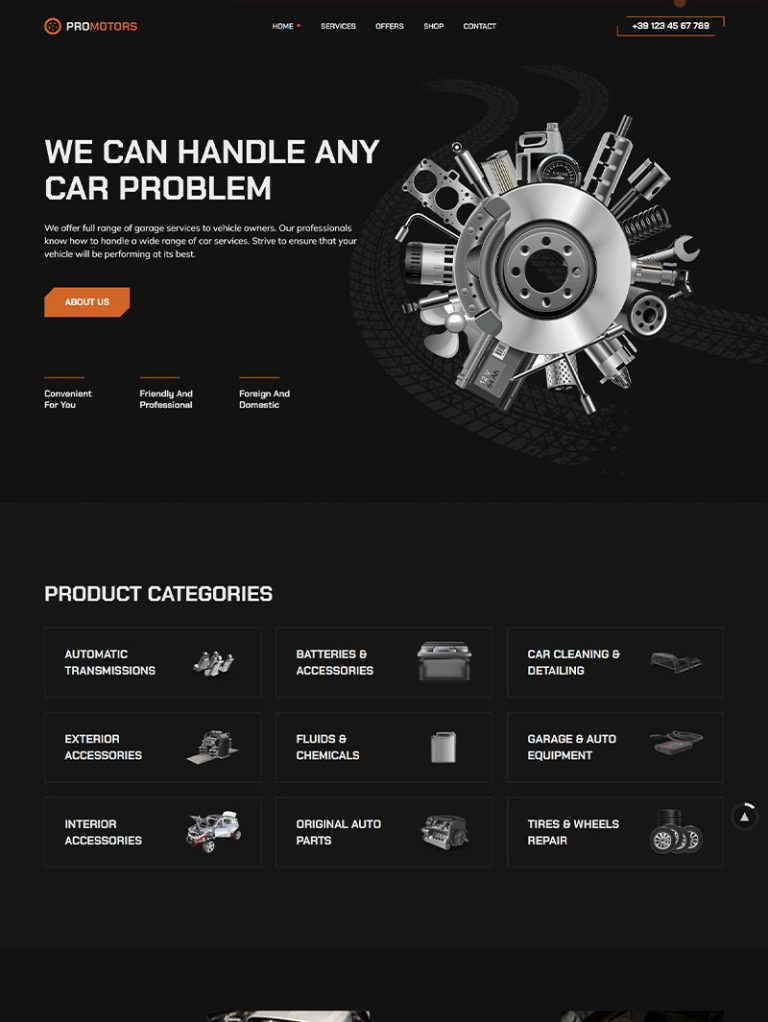 ProMotors Oto Servis WordPress Teması