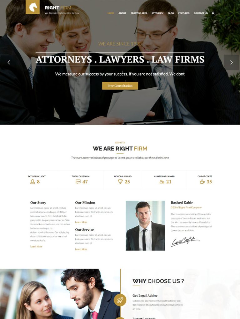 Right Firm Hukuk Bürosu WordPress Teması