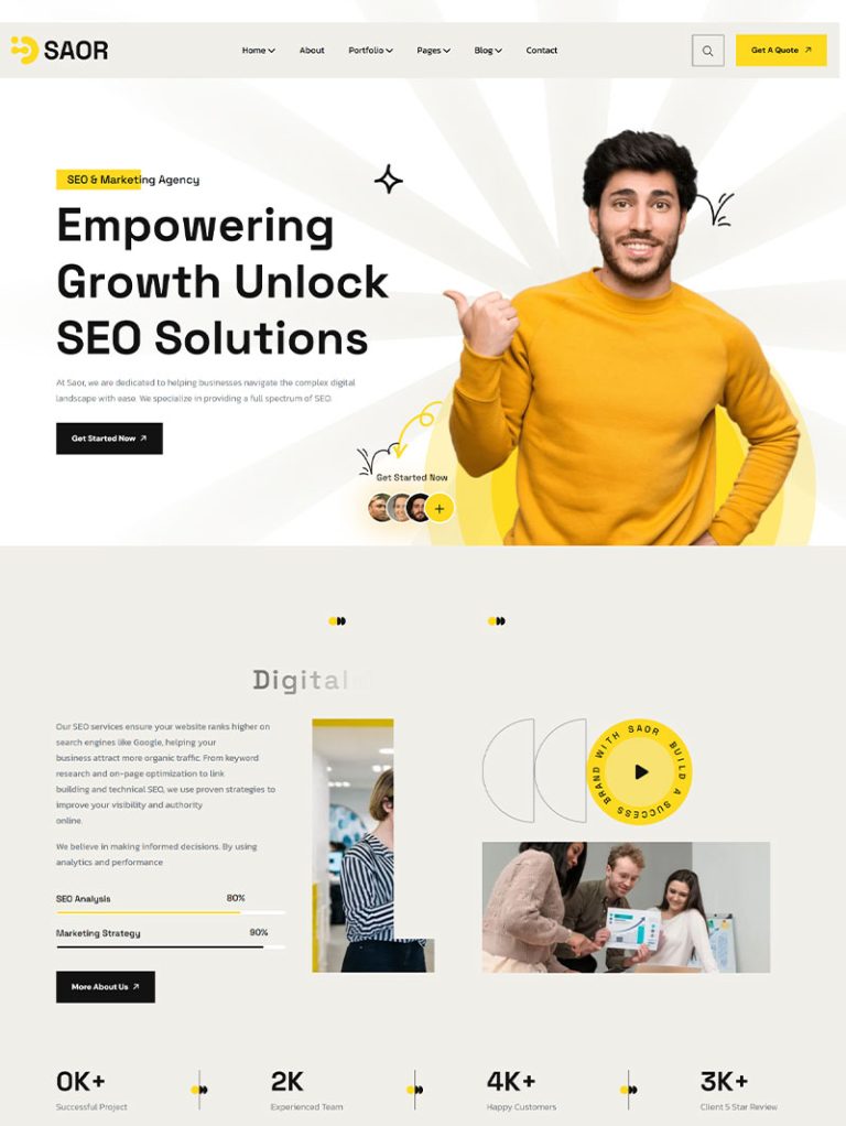 Saor SEO Ajansı WordPress Teması