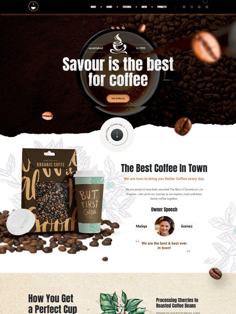 Savour Restoran ve Cafe WordPress Teması