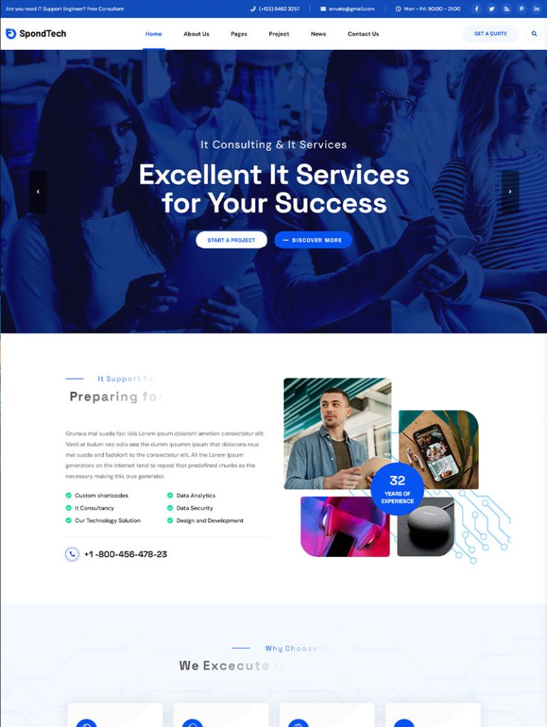 SpondTech IT Hizmetleri WordPress Teması