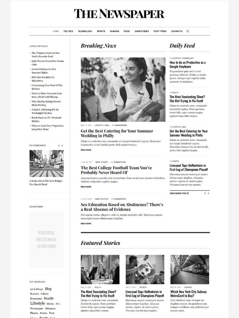 The Newspaper Haber ve Dergi WordPress Teması