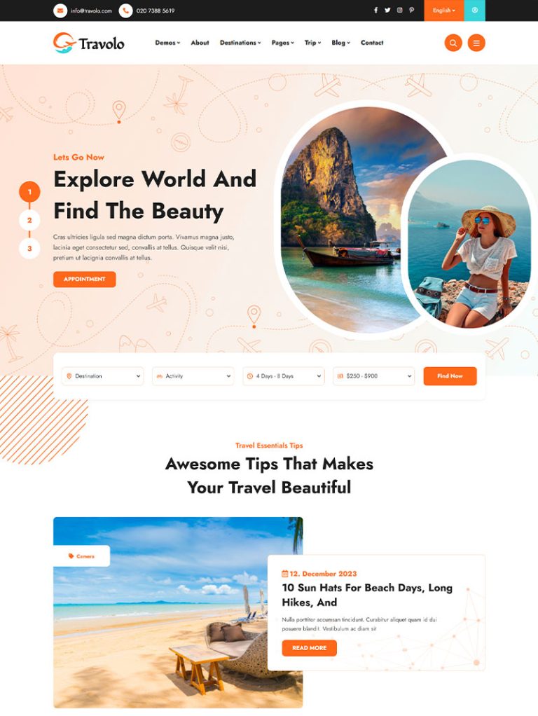 Travolo Tur ve Seyahat WordPress Teması