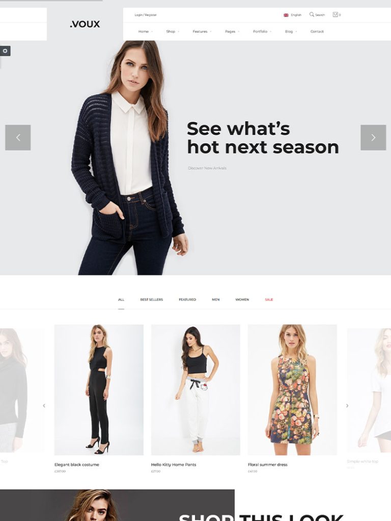 Voux Moda ve Giyim WordPress Teması